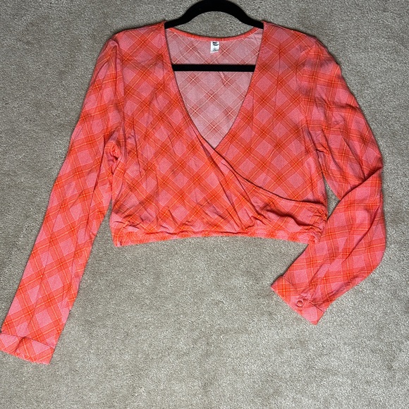 Nordstrom BP plaid crop top - L - Picture 2 of 7
